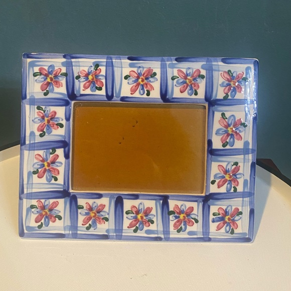 J. Duban Ceramic Hand Painted 3.5”x5” Photo Frame - Picture 1 of 8